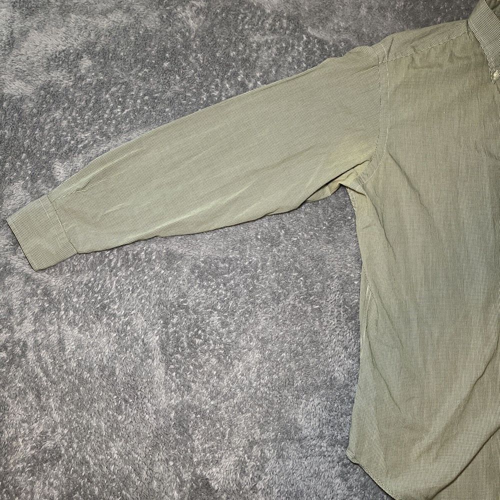 Lauren Ralph Lauren Men's 15.5 32/33 Long Sleeve Polo Shirt Green White Plaid - Picture 11 of 12